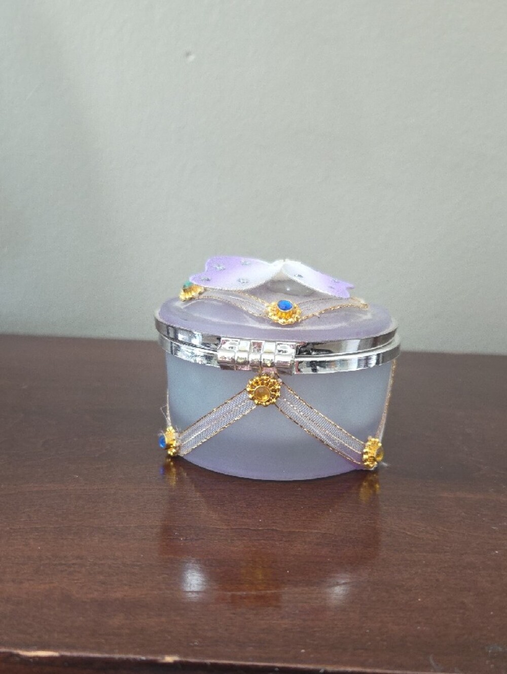 Delicate Purple Butterfly Trinket Box - Picture 4 of 11